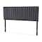 Baxton Studio Emile ModernGrey Velvet Upholstered and Dark Brown Finished Wood Headboard-King 200-12406-ZORO - alternate 5